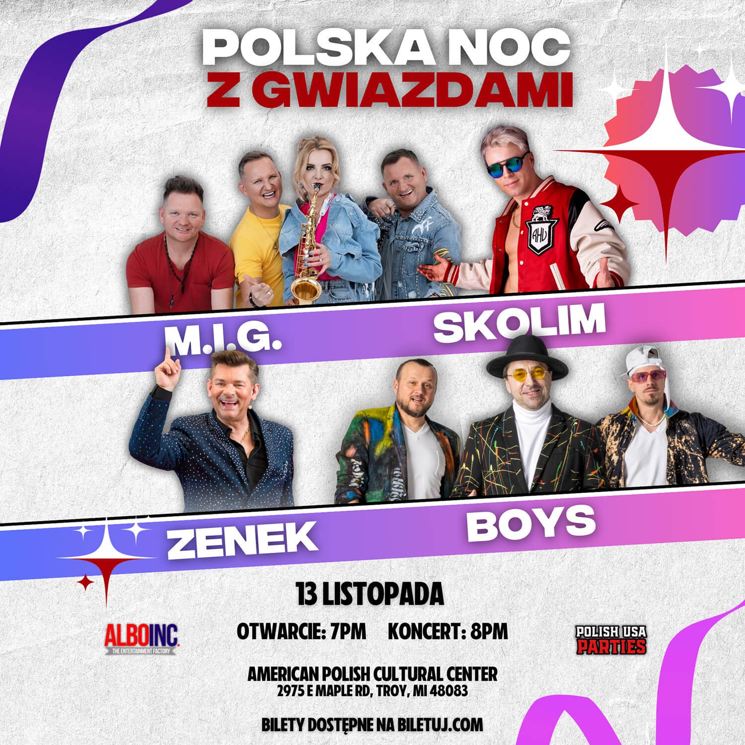 polska noc w gwiazdami troy detroit