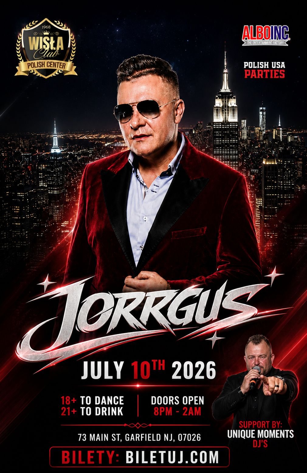 jorrgus koncert wisla club garfield nj usa